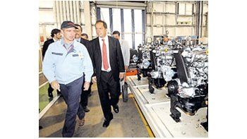 El gobernador Daniel Scioli recorrió ayer la planta que la empresaautomotriz japonesa posee en Zárate.