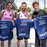 La foto entre Lionel Messi, Franco Colapinto y Rodrigo De Paul se dio en la previa del GP de Miami. La foto entre Lionel Messi, Franco Colapinto y Rodrigo De Paul se dio en la previa del GP de Miami.
