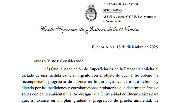 La Corte Suprema de Justicia rechazó la medida cautelar que buscaba frenar la actividad hidrocarburífera en Vaca Muerta y sostuvo que no se acreditaron daños ambientales concretos ni riesgos irreparables. La Corte Suprema de Justicia rechazó la medida cautelar que buscaba frenar la actividad hidrocarburífera en Vaca Muerta y sostuvo que no se acreditaron daños ambientales concretos ni riesgos irreparables.