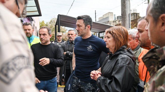 Luis Petri y Patricia Bullrich viajaron para monitorear los operativos en las zonas afectadas por las tormentas.
