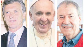 Mauricio Macri, Papa Francisco y Juan Schiaretti