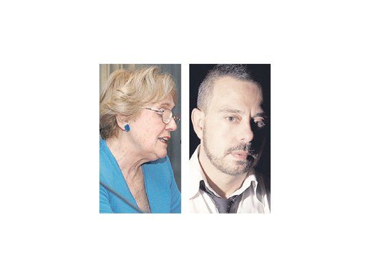 La escritora y lingüista argentina Ivonne Bordelois y el español Toni Hill, dos de los más de 80 participantes de BAN! Buenos Aires Negra, entre autores, policías, criminólogos y hasta ex criminales.