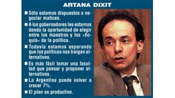 ARTANA: SÓLO NEGOCIAREMOS MATICES