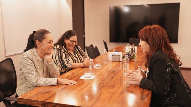 La reunión entre Cristina Kirchner y la presidenta electa de México.&nbsp;