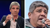 El ministro de Economía, Luis Caputo, y el secretario adjunto de Camioneros.