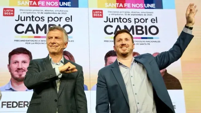 Federico Angelini con Mauricio Macri.