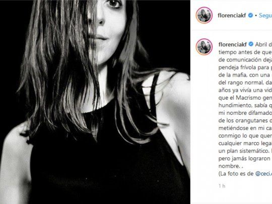 Florencia Kirchner fue categórica: Me enfermaron
