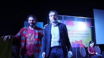 Pepín Rodríguez Simón acompañó a Juan Grabois en la presentación de su libro en 2019.