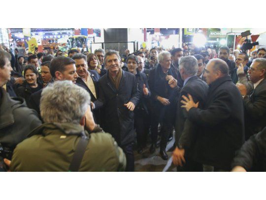 Mauricio Macri, durante su visita a la Exposición Rural.