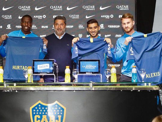 Boca presentó tres refuerzos a la espera de De Rossi, un 9 y un volante ofensivo.