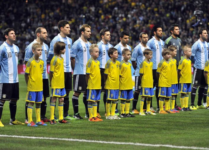 Argentina enfrentó a Suecia en Estocolmo.