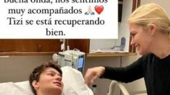 valeria mazza publico la primera foto con su hijo luego de ser operado