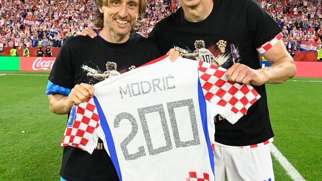 Modric ingresó a un selecto grupo de jugadores que superaron las 200 apariciones con su selección.