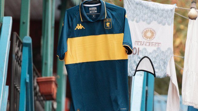 Un equipo de Italia presentó una camiseta en homenaje a Boca: las imágenes