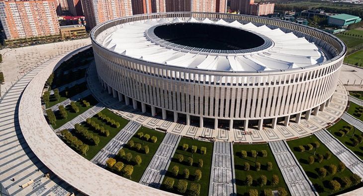 The FC Krasnodar Stadium where the Argentine National Team played The FC Krasnodar Stadium where the Argentine National Team played
