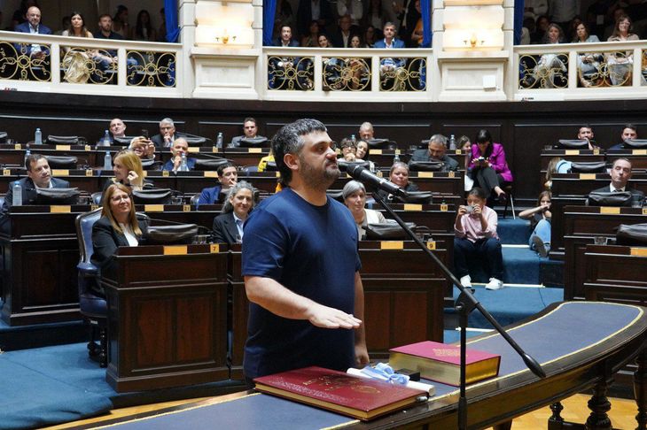 El camporista Facundo Tignanelli, presidente del bloque de Unión por la Patria en la Cámara de Diputados bonaerense. El camporista Facundo Tignanelli, presidente del bloque de Unión por la Patria en la Cámara de Diputados bonaerense.