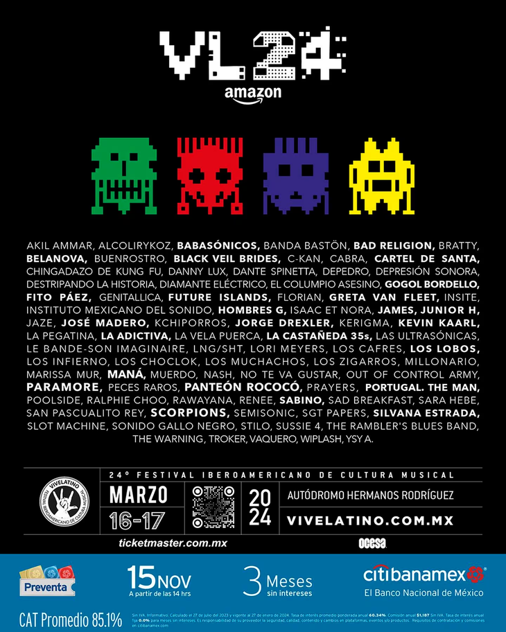 Vive Latino 2024 cuál es el cartel, cómo comprar los boletos y precios