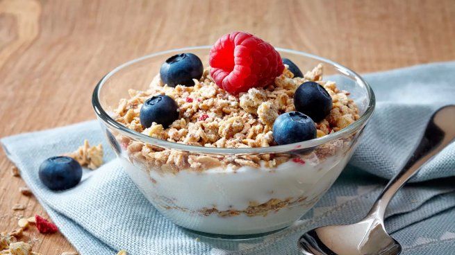 El yogurt con cereales es otra forma de remplazar las harinas.&nbsp;