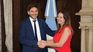 Maximiliano Pullaro y la ministra Sandra Pettovello, durante la firma del acuerdo.&nbsp;