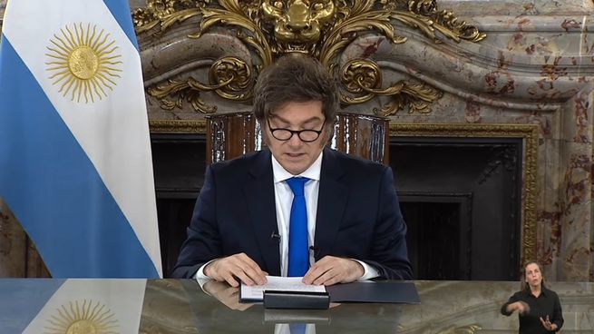 Javier Milei brindó una nueva cadena nacional. 