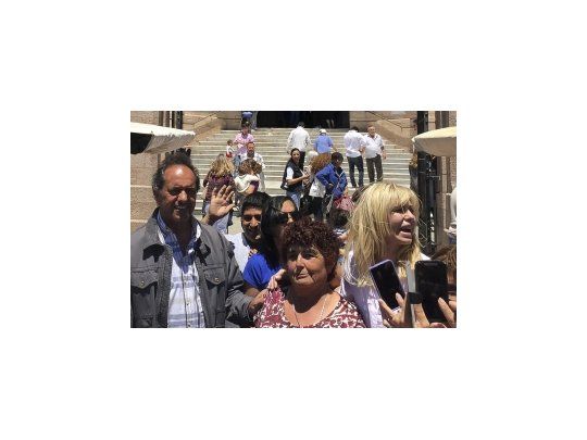 Daniel Scioli estuvo en la Basílica de Luján.