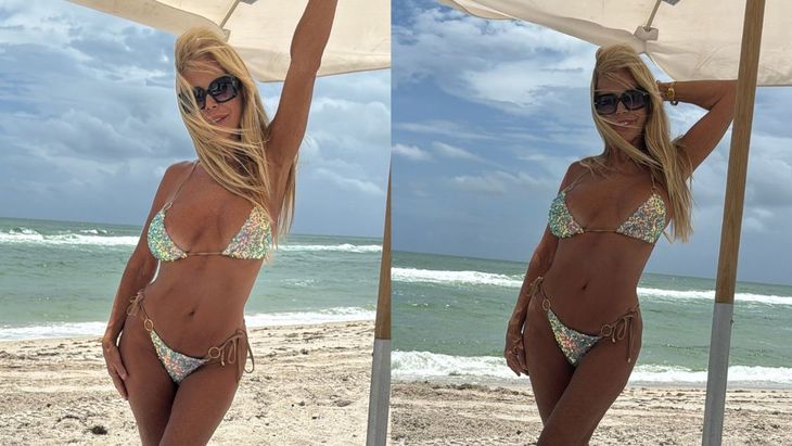 Graciela Alfano posing in a bikini on the beaches of Miami. Graciela Alfano posing in a bikini on the beaches of Miami.