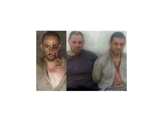 Los acusados del triple crimen al momento de la recaptura