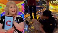 Ganó $3.000.000 en Los 8 escalones, su nieto la tackleó y tuvo que ser atendida por un médico.