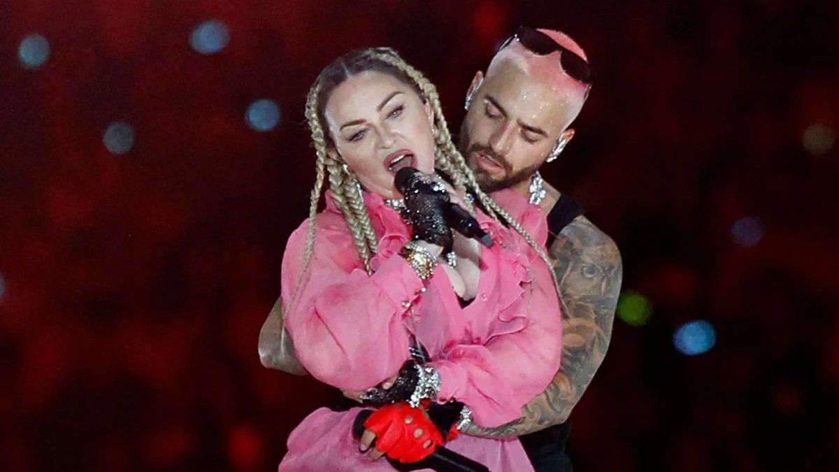 Madonna appeared at a Maluma recital in Colombia