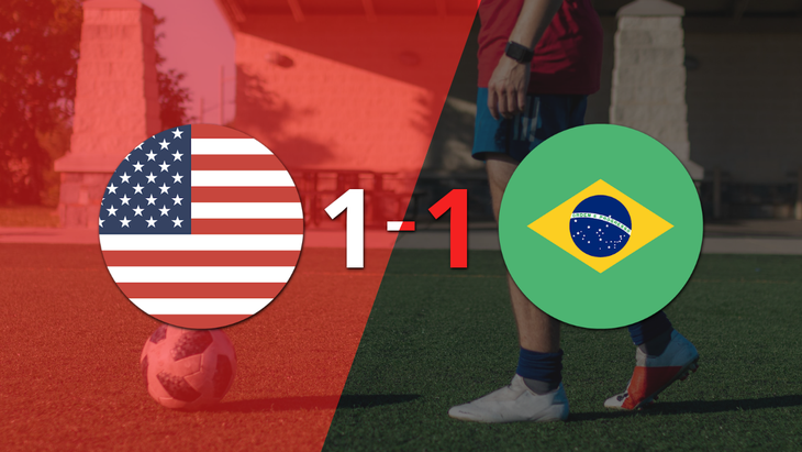Brasil y Estados Unidos negocian un empate 1-1 en un amistoso