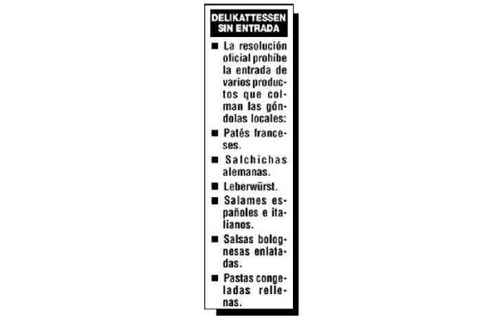 ámbito.com | No ingresan desde hoy las delikattessen
