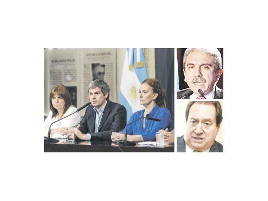 Patricia Bullrich, Marcos Peña, Gabriela Michetti, exjefe de Gabinete Aníbal Fernández y exministro León Arslanian.