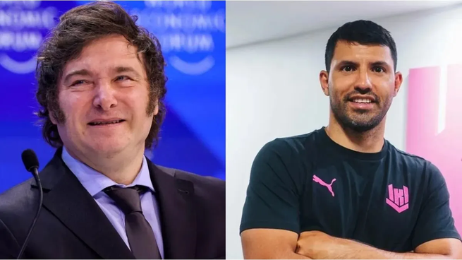 MIlei respaldó al Kun Agüero.