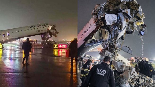 Un avión chocó contra un camión de bomberos durante el aterrizaje en Nueva York