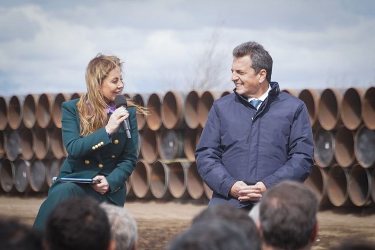 Flavia Royon y Sergio Massa.