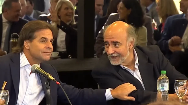 El presidente Luis Lacalle Pou se despidió del exministro de Trabajo y Seguridad Social Pablo Mieres.