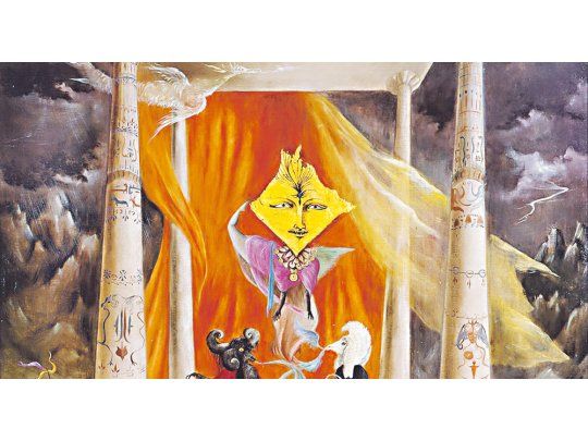 Leonora Carrington. “El templo de la palabra” (1954), de la famosa artista surrealista nacionalizada mexicana preside en Art Basel el stand de Mary-Anne Martin.