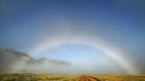 Un arcoiris blanco sorprendió a Villa Gesell.&nbsp;