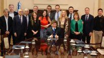 Javier Milei se reunió en Casa Rosada con su nuevo Gabinete.&nbsp;