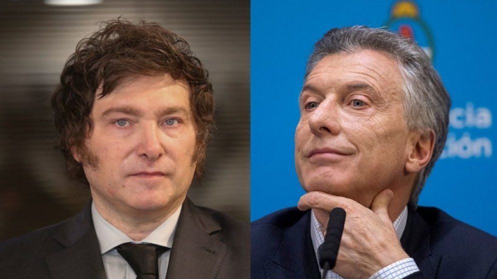 Javier Milei y Mauricio Macri.