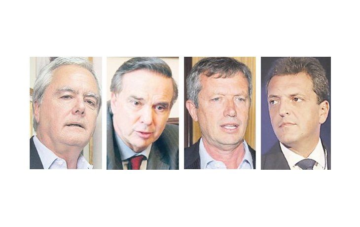 Federico Pinedo, Miguel Angel Pichetto, Emilio Monzó y Sergio Massa