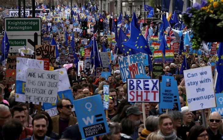 masiva movilizacion en londres pidio nuevo referendo sobre el brexit
