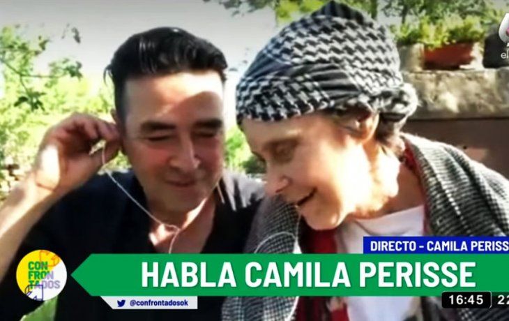CamilaPerissé junto a Julio “El Chino” Fernández, su pareja desde hace más de 30 años.