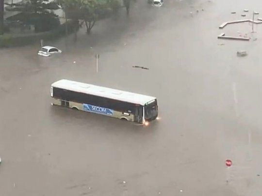 Inundaciones en Montevideo.