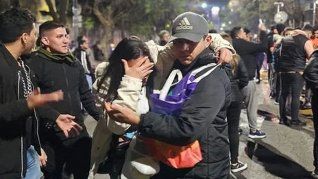 Incidentes en las afueras de la embajada de Venezuela en Buenos Aires.