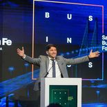 Maximiliano Pullaro, gobernador de Santa Fe, inaugurando la tercera edición del Santa Fe Business Forum, en Rosario. Maximiliano Pullaro, gobernador de Santa Fe, inaugurando la tercera edición del Santa Fe Business Forum, en Rosario.
