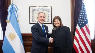 Lamelas con Bullrich, en una reunión este viernes.