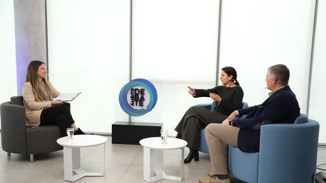 Mauricio Bustos, de BBVA Seguros, y Viviana Chaskielberg, deAVIRA, participaron del octavo panel de Ámbito Debate sobre Riesgos y Seguros.