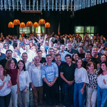 La dirigencia de LLA durante el encuentro en Córdoba que encabezó el diputado Gabriel Bornoroni. La dirigencia de LLA durante el encuentro en Córdoba que encabezó el diputado Gabriel Bornoroni.