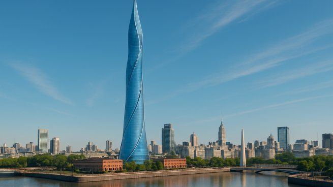 La torre más alta del mundo en Buenos Aires, según la IA.